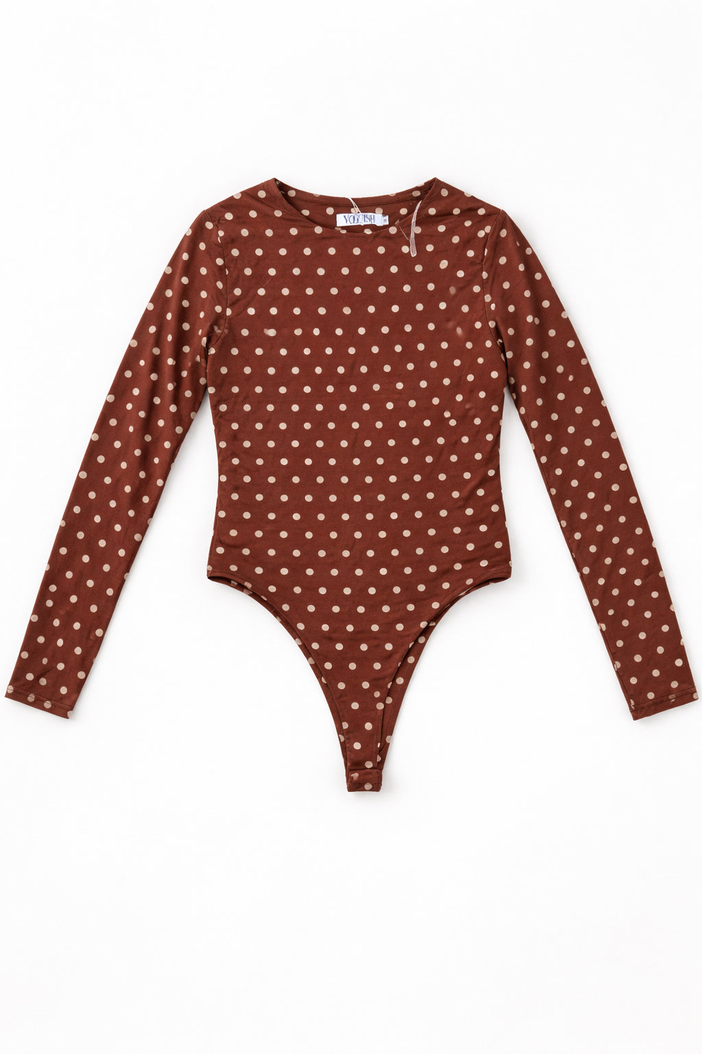 Brown polka dots top image 0