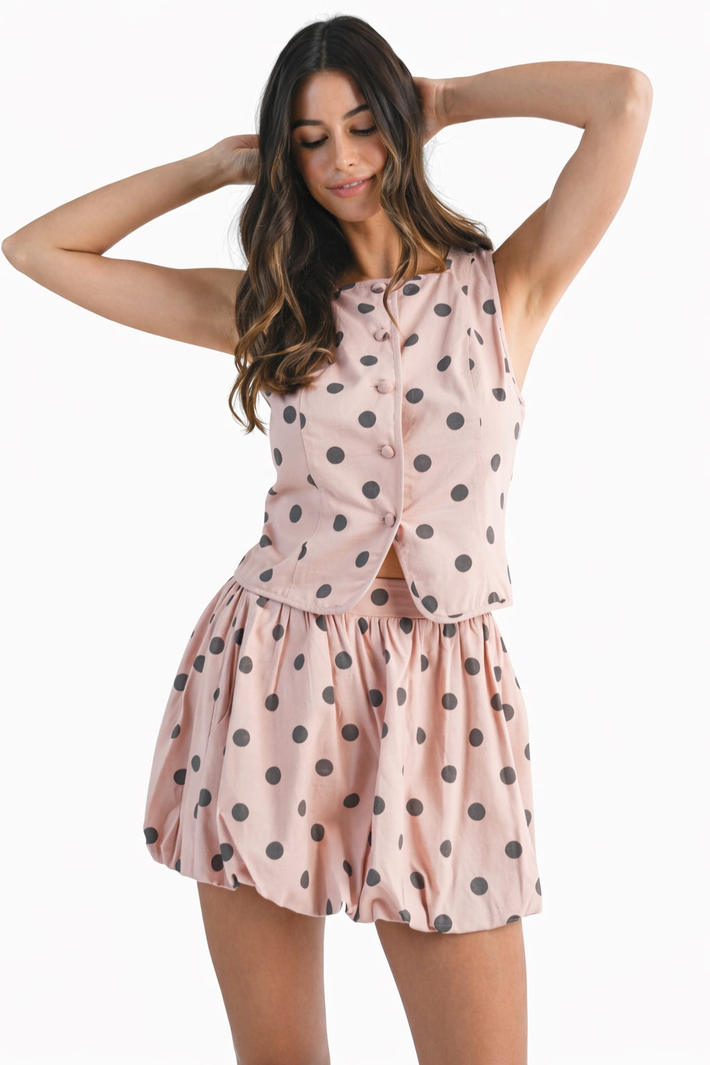 Polka Dot Bubble Skirt set image 0