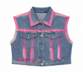 Pink Jean Vest