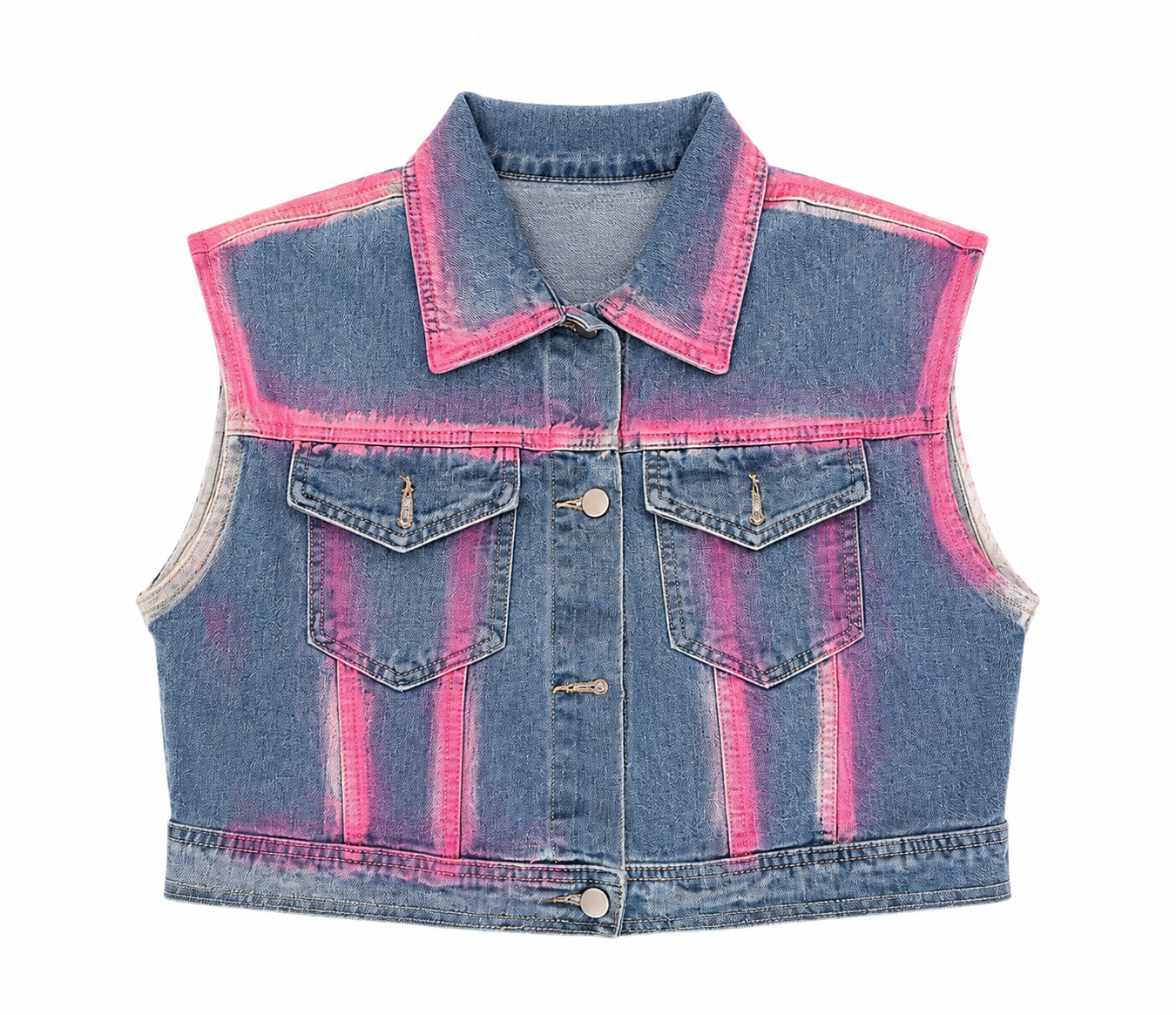 Pink Jean Vest