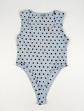 Baby blue brown polka dot image 0