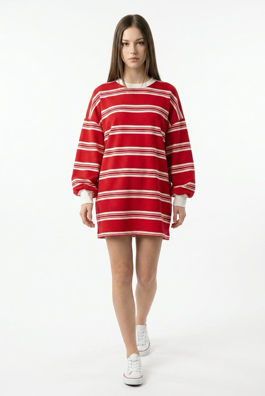 Stripe Love Sweatshirt Dress image 2