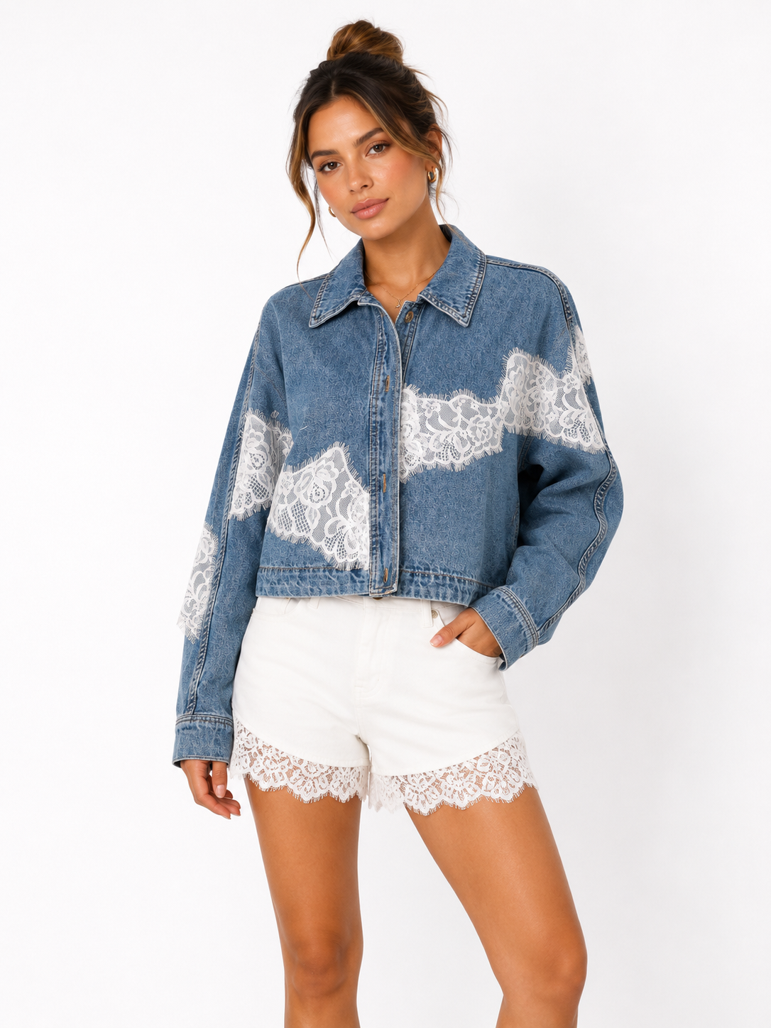 Lace Jean Jacket