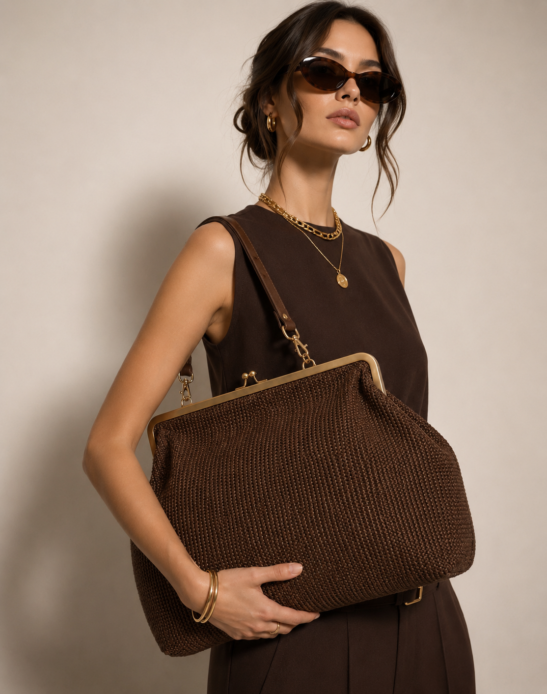 Large Straw Clutch