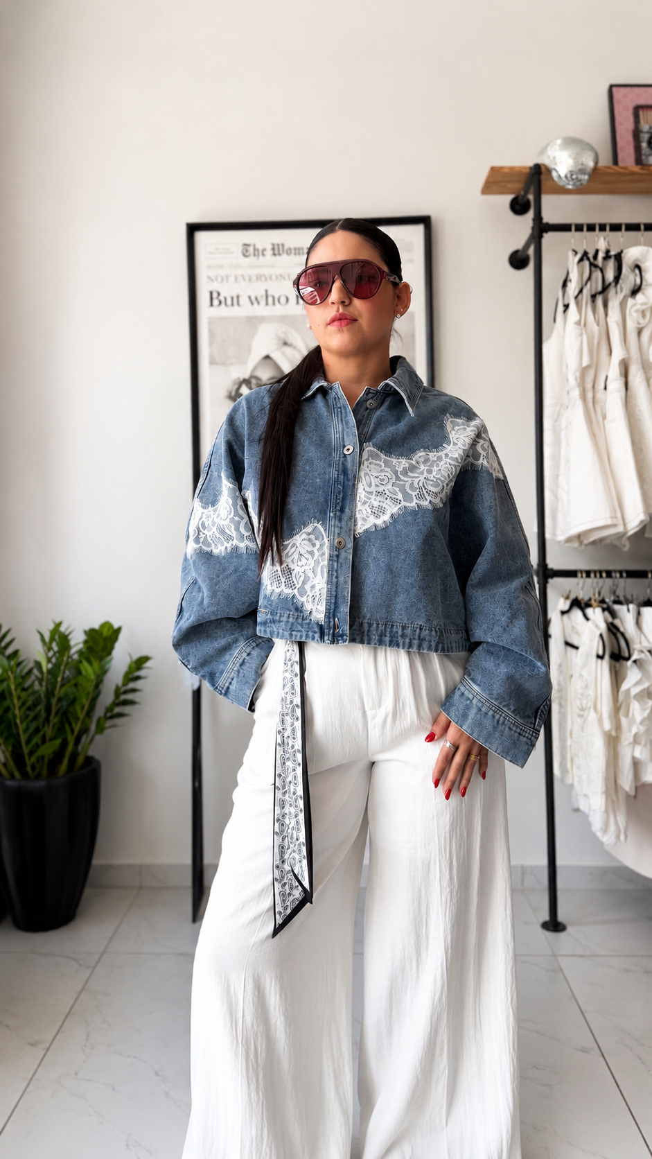 Lace Jean Jacket