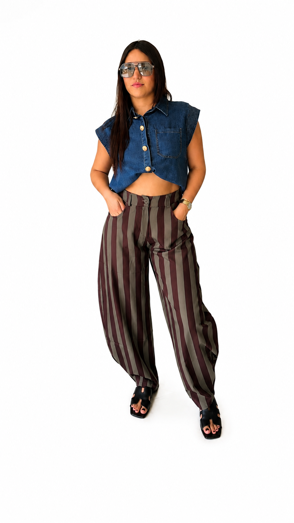 Stripe Balloon Pant